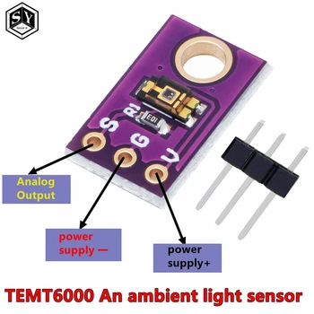 1 шт. Smart Electronics TEMT6000 Датчик внешней освещенности Имитирующий модуль интенсивности света Датчик видимого света
