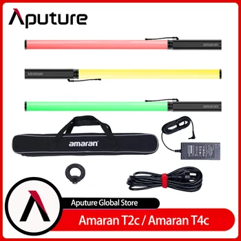 Aputure Amaran T2c/T4c Ламповый Светильник 2500-7500K RGB Полноцветный С Ручкой светодиодный Видеосветильник с Коробкой для хранения