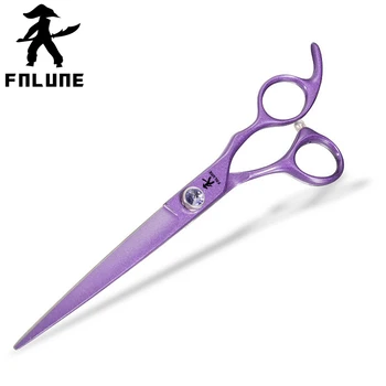 FnLune 7,5 Дюймов, высококачественные фиолетовые профессиональные парикмахерские ножницы, инструменты для стрижки, филировочные ножницы, Парикмахерские ножницы