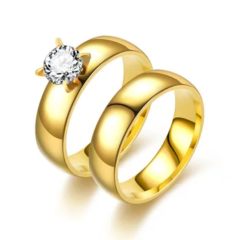 MIXMAX 40 шт. (20 пар) Мужские Женские Обручальные кольца из нержавеющей Стали с позолотой, Обручальное кольцо, Модные ювелирные изделия оптом