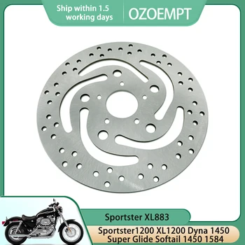 OZOEMPT Задний тормозной диск/пластина мотоцикла Применяется к Sportster 883 XL883 Sportster1200 XL1200 Dyna 1450 Super Glide Softail 1450