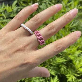 VG 6YM 2 шт./компл. Многоцветное Милое милое кольцо Для Женщин Креативное модное Открытое Регулируемое кольцо Подарки для девочек Кольцо на палец 2022