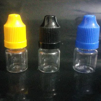 Бутылки-капельницы Fat PET 3 мл Пластиковые Многоразового использования, Длинная пустая пластиковая бутылка для жидкости с защитными крышками от детей