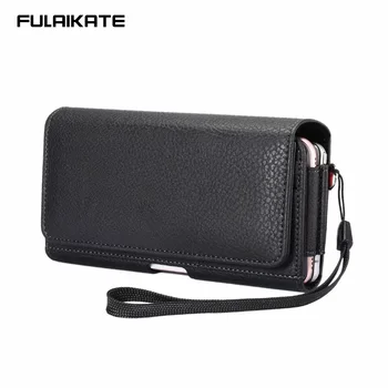 Мужская сумка для телефона с двойным отделением FULAIKATE, Поясная сумка для мобильного телефона, Подвешивающаяся на ремень, карман для карт, Универсальная кобура 6,9