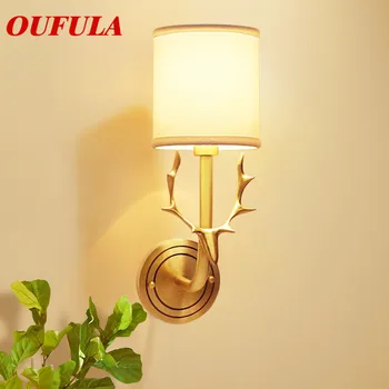 Настенные светильники hongcui из латуни, современное светодиодное бра, современное креативное украшение для дома, фойе, коридор, спальня 