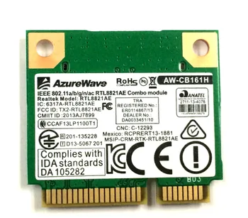Оригинальный Новый для AzureWave RTL8821AE AW-CB161H 433 Мбит/с 802.11ac Half Mini PCI-E WLAN WIFI BT для карты Bluetooth 4.0