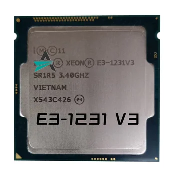 Подержанный процессор Xeon E3-1231V3 3,40 ГГц 8 М LGA1150 четырехъядерный настольный процессор E3-1231 V3 Бесплатная доставка E3 1231 V3 E3 1231V3