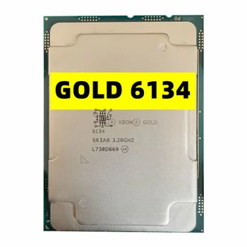 Подержанный процессор Xeon GOLD 6134 SR3AR 3,2 ГГц 24,75 МБ Smart Cache 8-Ядерный 16-потоковый Процессор мощностью 130 Вт LGA3647 GOLD6134 Бесплатная Доставка