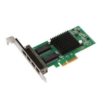 Серверная карта PCIe 16FB, адаптер Gigabit Ethernet, 4 порта локальной сети, поддерживает стандарты Windows®7, IEEE 802.1P