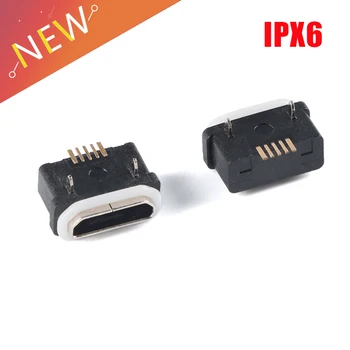 10 шт./1шт Micro USB 5pin Разъем для зарядки, разъем-розетка, порт 5P IP67, Высокоточный Магнитный разъем постоянного тока, IPX6, Водонепроницаемый