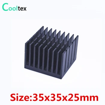 10 шт./лот 35x35x25 мм Алюминиевый радиатор для охлаждения электронных чипов