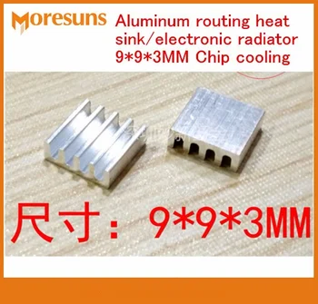 100 шт. Алюминиевый радиатор для маршрутизации/электронный радиатор 9*9* 3 мм, охлаждающий теплоотвод