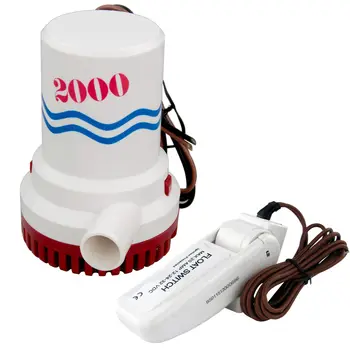 12 В 2000 г/ ч Трюмный насос для лодки Морской Погружной водяной насос с автоматическим переключателем