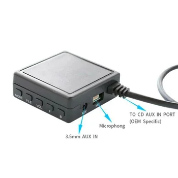 1x Модуль Bluetooth 5.0 и микрофон Просто подключите разъем IP-шины Pioneer к радиоприемнику, 150-сантиметровому кабелю для автомобильного аудио