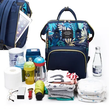 2023, сумка-рюкзак для подгузников, Модная сумка для мамы с принтом, Многофункциональные водонепроницаемые сумки для подгузников для путешествий на открытом воздухе