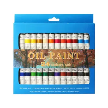 24 цвета профессиональной масляной живописи, пигмент для рисования, набор тюбиков объемом 12 мл, художественные принадлежности для начинающих художников