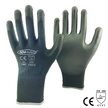24 шт./12 пар, вязаные нейлоновые Хлопчатобумажные перчатки с покрытием из черной нитриловой резины, Сертифицированные CE по технике безопасности, Защитные рабочие перчатки