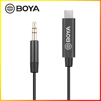 3,5 мм Кабель-адаптер TRS-USB-C BOYA by-K2 3,5 мм штекер-USB-C Штекерный кабель 20 см для 3,5 мм микрофонов