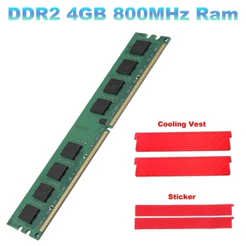 4 ГБ Оперативной памяти DDR2 + Охлаждающий жилет 800 МГц PC2-6400S 240 Pin 1,8 В DIMM Для оперативной памяти настольных ПК AMD