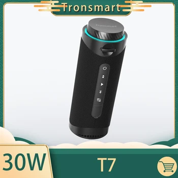 Bluetooth-динамик Tronsmart T7 мощностью 30 Вт со светодиодной подсветкой, звуковой импульс, TWS, ATS2853, Водонепроницаемый IPX7, Пользовательские эквалайзеры