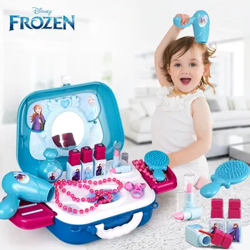 Disney frozen 2 игрушка для притворной игры, набор для макияжа для девочек, бьюти-мода, Имитация игрушечного домика, игрушка для притворной игры, подарок ребенку на день рождения