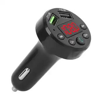 FM-передатчик E6 Автомобильный FM-передатчик, комплект громкой связи, MP3-модулятор, плеер, светодиодный дисплей, стереозвук с USB-портом