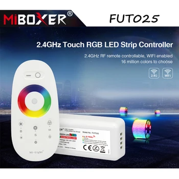 FUT025 Miboxer DC12-24V 2,4 G Беспроводной сенсорный экран LED RGB контроллер 18A RF пульт дистанционного управления для светодиодной ленты RGB/лампы/светильника/крана