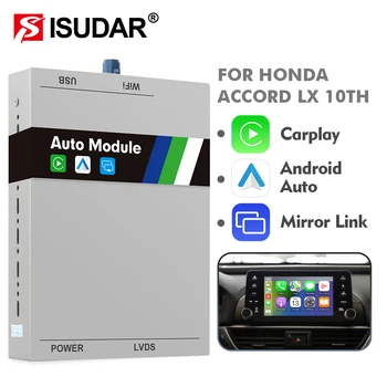 ISUDAR Для Apple Wireless Carplay Для HONDA/ACCORD 10-го поколения 2018- Видеокамера Android Auto Car Multimedia Play AI Box
