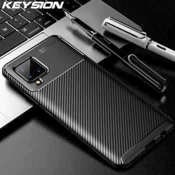 KEYSION Чехол для телефона Samsung A12 A32 A42 5G A02S с текстурой углеродного волокна, силиконовая задняя крышка для Galaxy M51 M31S