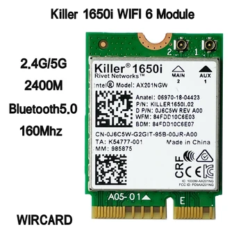 Killer 1650i AC Двухдиапазонный 2,4 Гбит/с Беспроводной AX201 Wifi6 Карта AX201NGW 802.11AX/A/B/G/N BT 5,0 Ноутбук для Windows 10