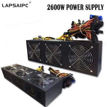Lapsaipc 2600 Вт Импульсный Источник Питания Новая и оригинальная горная машина Miner 94% Высокой Эффективности поддерживает 8-12 GPU от 180 В до 240 В