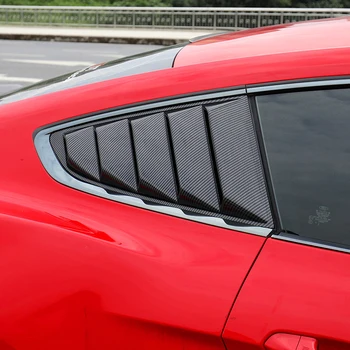 QHCP Задние Боковые Четверти Стекол Жалюзи Для Ford Mustang 2015-2022 1 Пара Спойлер Панель Оконная Накладка Автомобильные Аксессуары