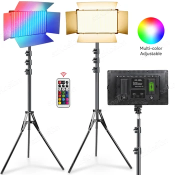 RGB Светодиодные комплекты Видеоосвещения Лампа для фотосъемки с 78-дюймовой световой подставкой 8800 мАч Батарея 3200-5600K для фотосъемки на YouTube