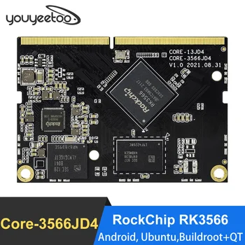 youyeetoo Core-3566JD4 RockChip RK3566 Четырехъядерная 64-разрядная плата Al Core Поддерживает Android, Ubuntu, Buildroot + QT, OpenWRT, Debian