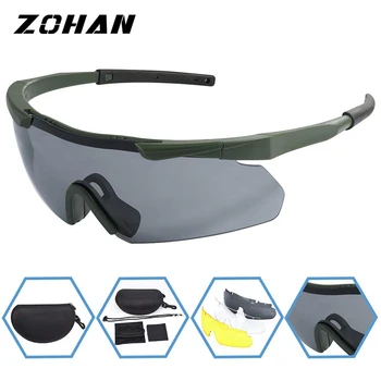 ZOHAN 3 шт., Поляризованные Велосипедные очки, Спортивные очки для верховой езды, Уличные Велосипедные очки Для мужчин, женщин, Солнцезащитные очки для горных велосипедов UV400