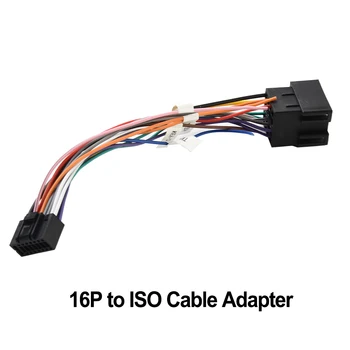 Автомобильный стереоприемник, 16-контактный кабель ISO, адаптер ABS, Универсальный штекер к гнездовому разъему, жгут проводов для Pioneer/AEG/Audiovox
