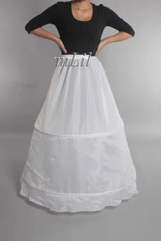 белая свадебная нижняя юбка с 2 обручами для новобрачных, юбка для выпускного вечера, юбка-комбинация с кринолином