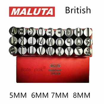 Британская стальная печать 5/6/7/8 мм, стальной штамп для штамповки слов на шасси автомобиля BateRpak/MALUTA stamp letters, 27 шт./кор.