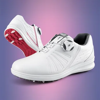 Водонепроницаемая обувь для гольфа PGM, женская спортивная обувь, Легкие кроссовки со шнурками и пряжкой, Дышащие нескользящие кроссовки XZ179