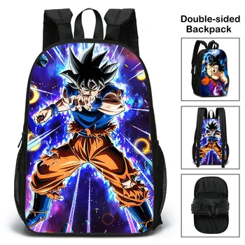 Двусторонняя школьная сумка с 3D-печатью, Новый рюкзак для учащихся начальной школы Dragon Ball Goku, детский рюкзак для мальчиков и девочек