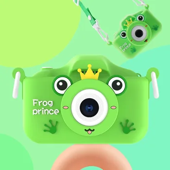 Детская камера 1080P HD Фронтальная и задняя двухобъективная Селфи-камера, игрушки для фотосъемки, камера для девочек и мальчиков, мультяшные детские игрушки