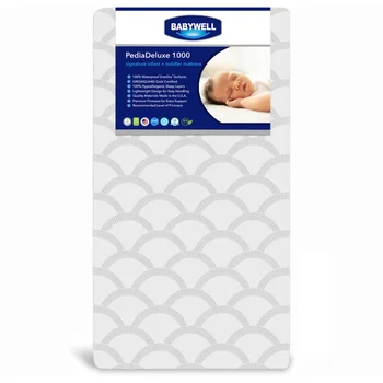Детская кроватка PediaDeluxe 1000 и матрас для малышей, водонепроницаемый, повышенной прочности