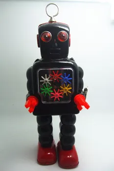 [Забавно] Классическая коллекция Ретро заводных Металлических ходячих оловянных шестеренок с высокими колесами, игрушка-робот, механический детский рождественский подарок