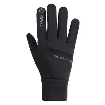 Зимние перчатки, 1 пара повседневных ультра-толстых, 2 цвета, зимние унисекс перчатки с сенсорным экраном на весь палец для скалолазания