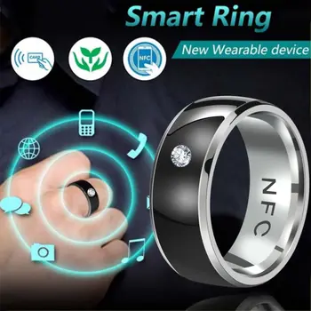 Интеллектуальное Кольцо на Палец NFC Унисекс Водонепроницаемое Для телефонного Оборудования NFC Smart Wearable Connect Модное Кольцо Из Титановой Стали для Пары