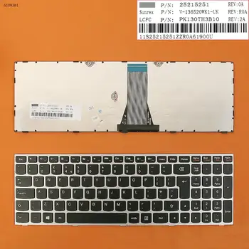 Клавиатура для ноутбука в Великобритании для LENOVO flex 2 15 flex 2 15d серебристая рамка черная