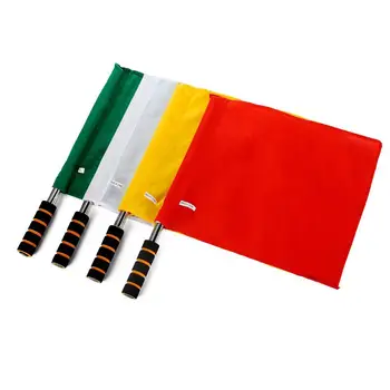Красочный флаг судьи, 4 цвета, противоскользящие, впитывающие пот, Многоразовые флаги лайнсменов на спортивных матчах