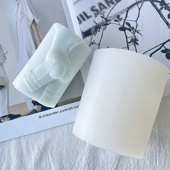 Креативная цилиндрическая форма для свечей, свеча, сексуальная ароматерапевтическая свеча, мыльный диффузор, каменная силиконовая форма