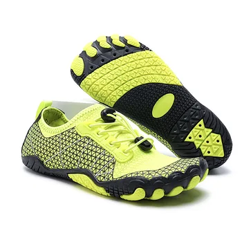 Модные зеленые уличные водные кроссовки для мужчин и женщин, Дышащая быстросохнущая обувь на пять пальцев, Большой размер 46, Пляжная спортивная обувь для мужчин