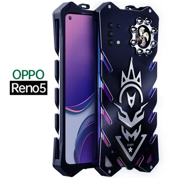 Новая Металлическая стальная броня для Oppo Reno 5 Pro Plus 5g, кожаная сумка из кожи Flah Shell Для Reno5 Pro, чехол